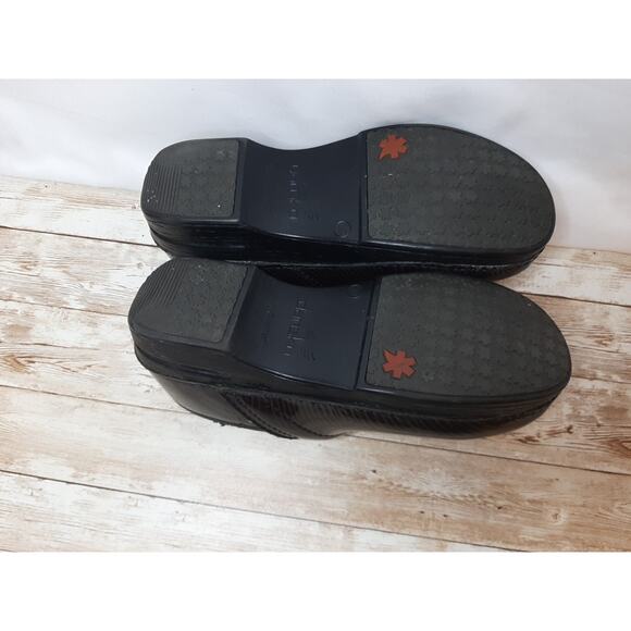 Dansko XP Clogs EU 39 US 8.5/9 Black Wave Striped Comfort Nurse Slip On Comfort - Picture 2 of 11